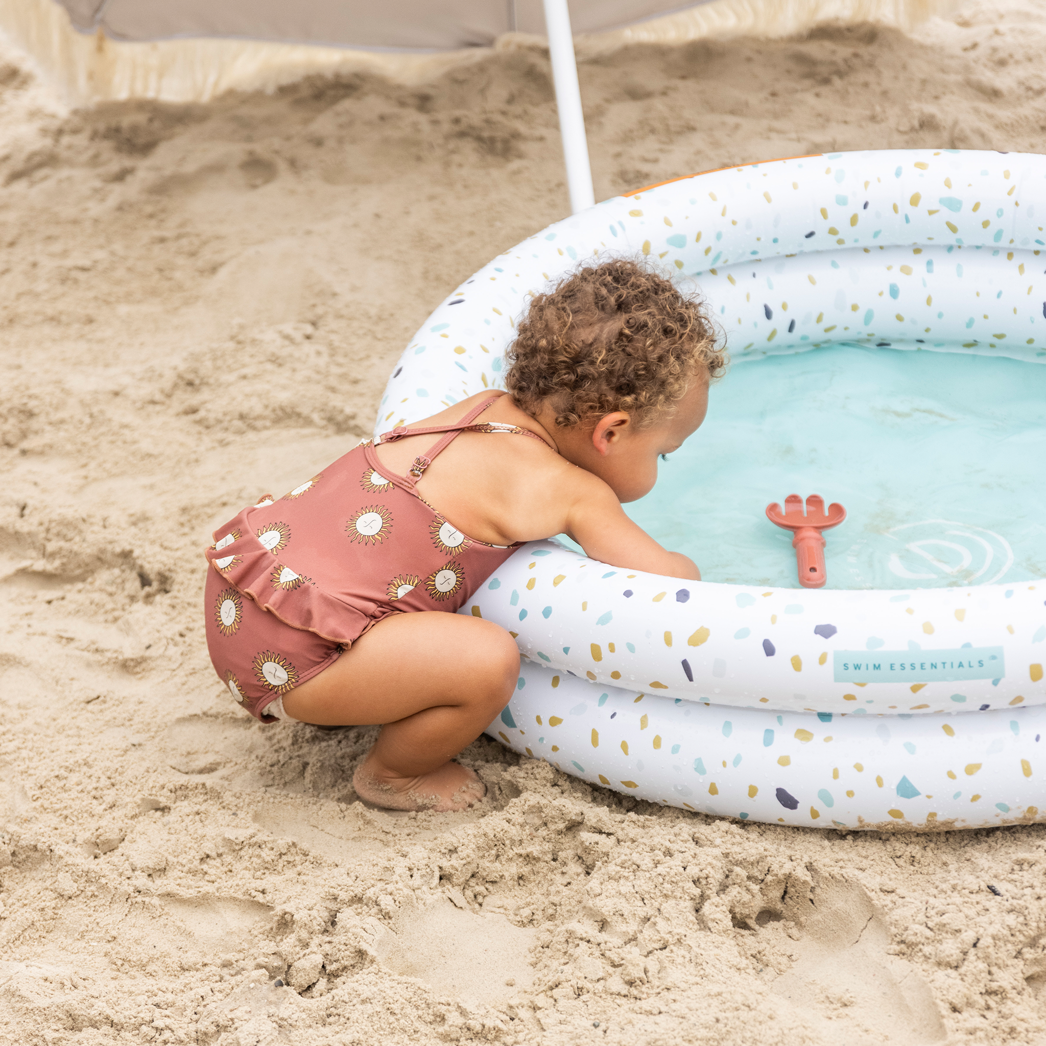 Zwembad 100 cm White Terrazzo - Swim Essentials