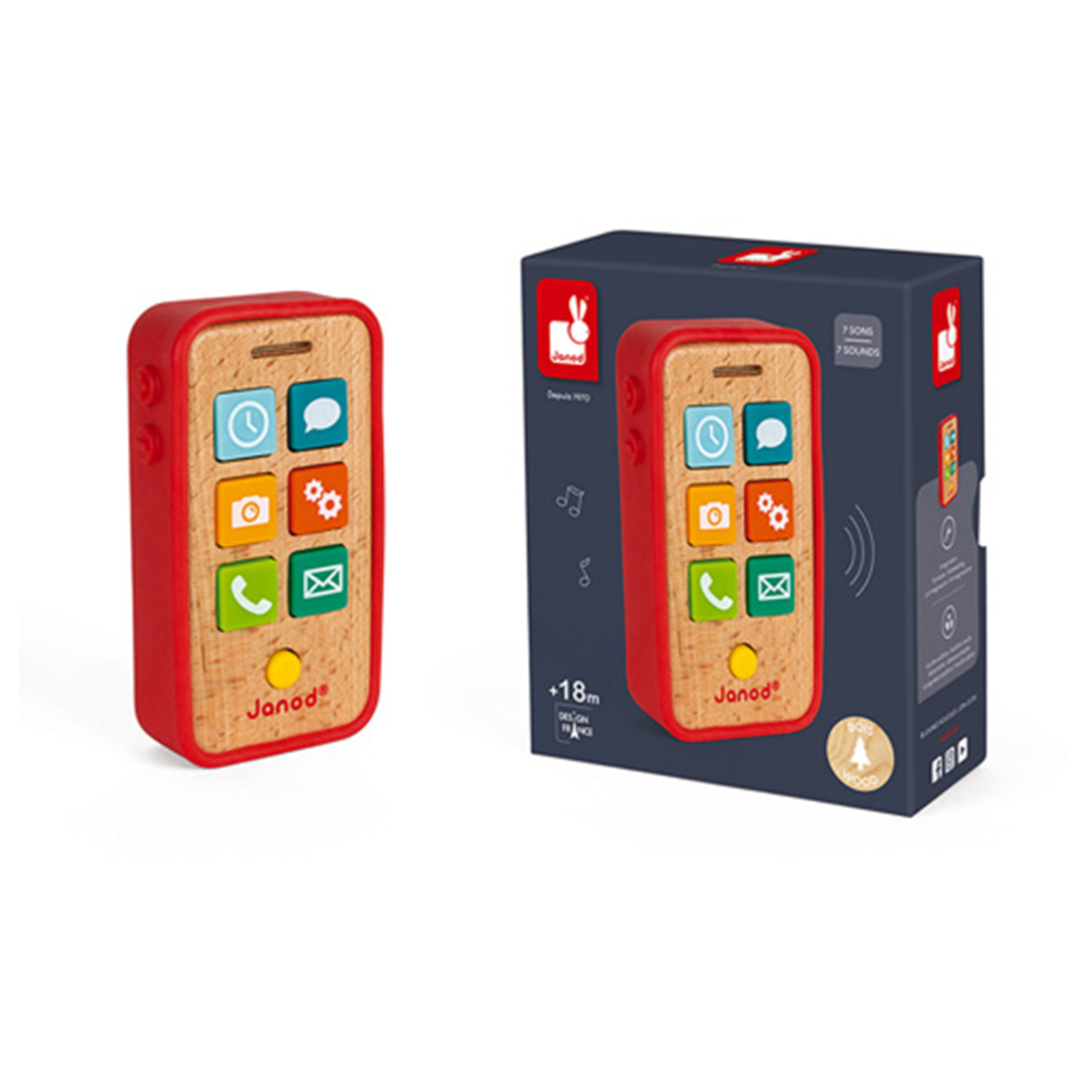 Janod - Houten Telefoon met geluid - Little Concept