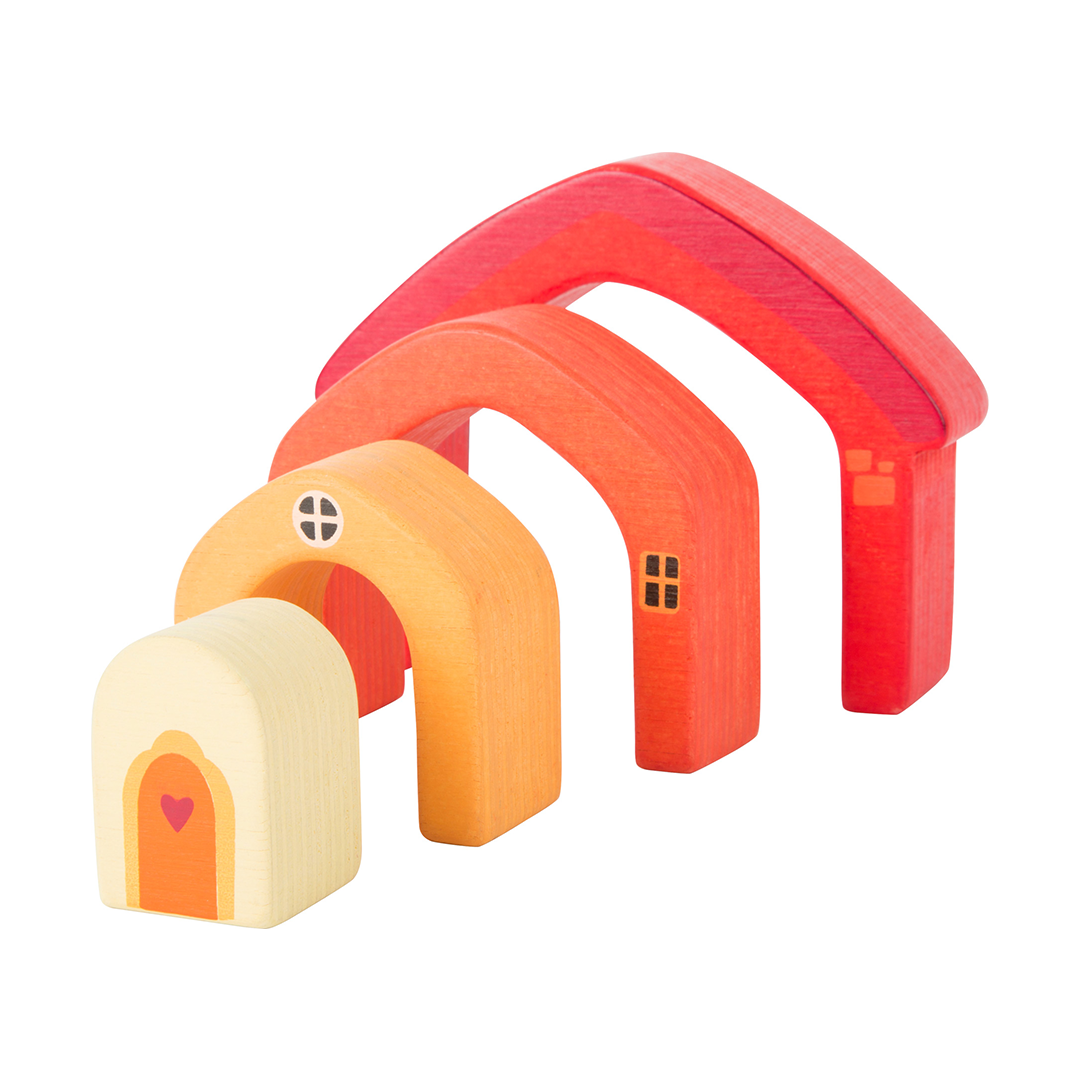 Huis van houten blokken - Little Concept
