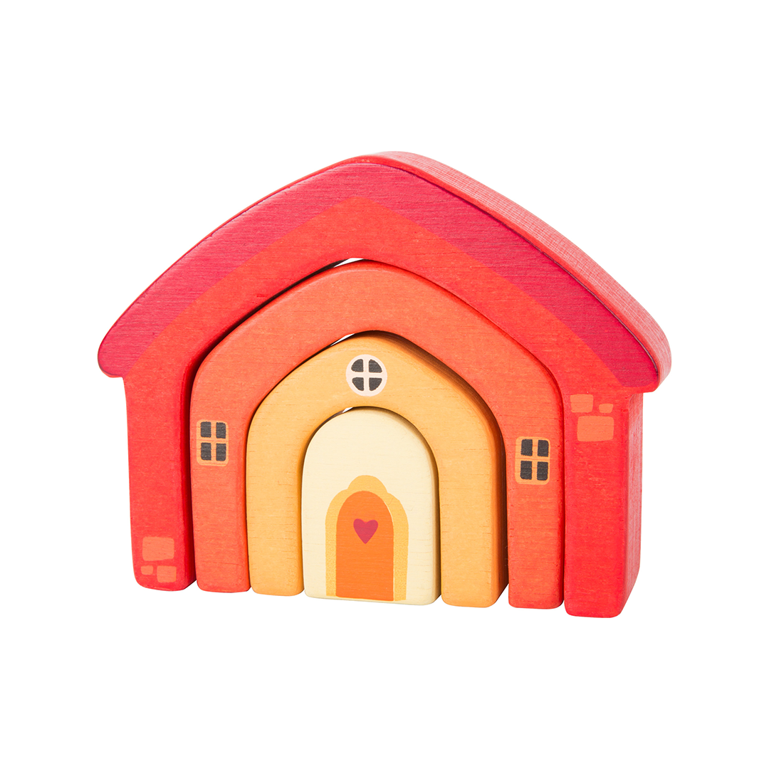 Huis van houten blokken - Little Concept