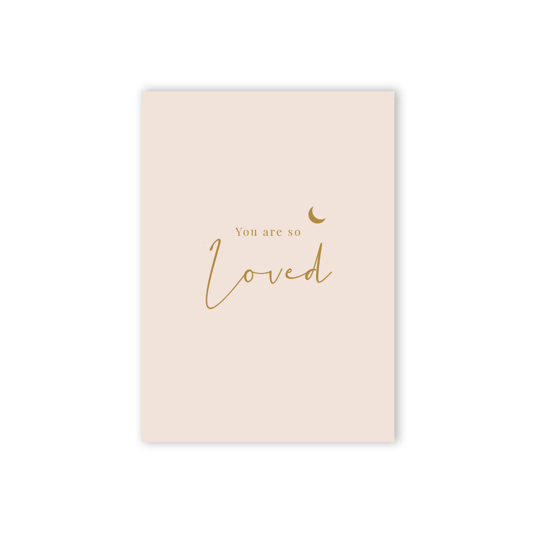 Kaart A6 'You are so loved' op luxe textuurpapier - Little Concept