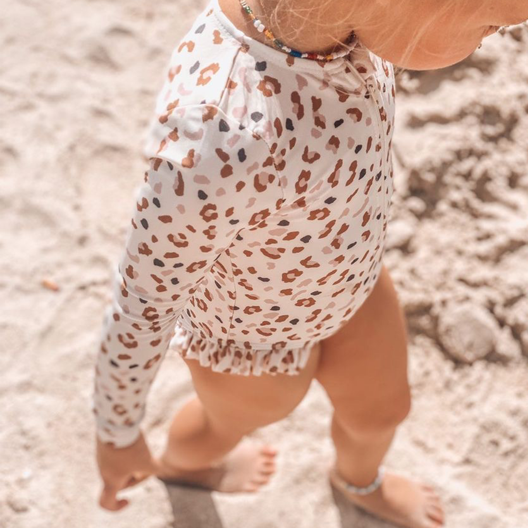 UV Swimsuit Khaki Leopard print - Swim Essentials