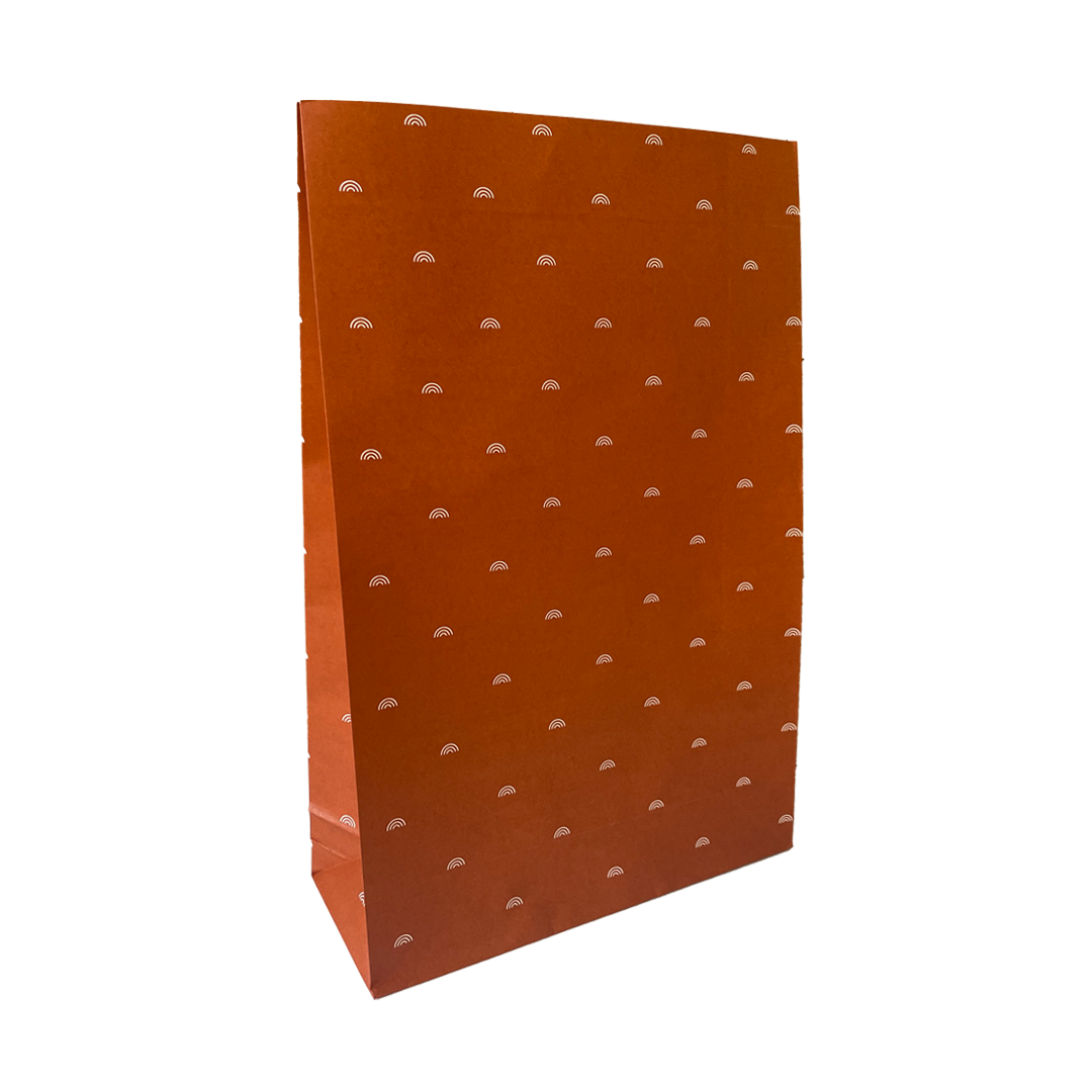 Papieren blokbodemzak regenboog 35x22 cm - Little Concept