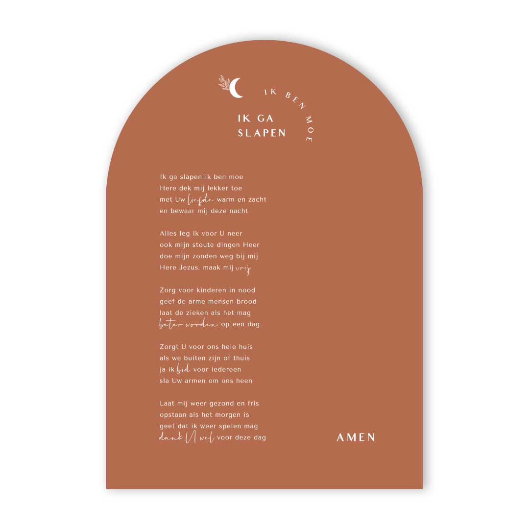 Poster A4 'Ik ga slapen, ik ben moe' nieuwe versie op luxe papier - Te Poster A4 'Ik Ga Slapen, Ik Ben Moe' Nieuwe Versie Op Luxe Papier - Te