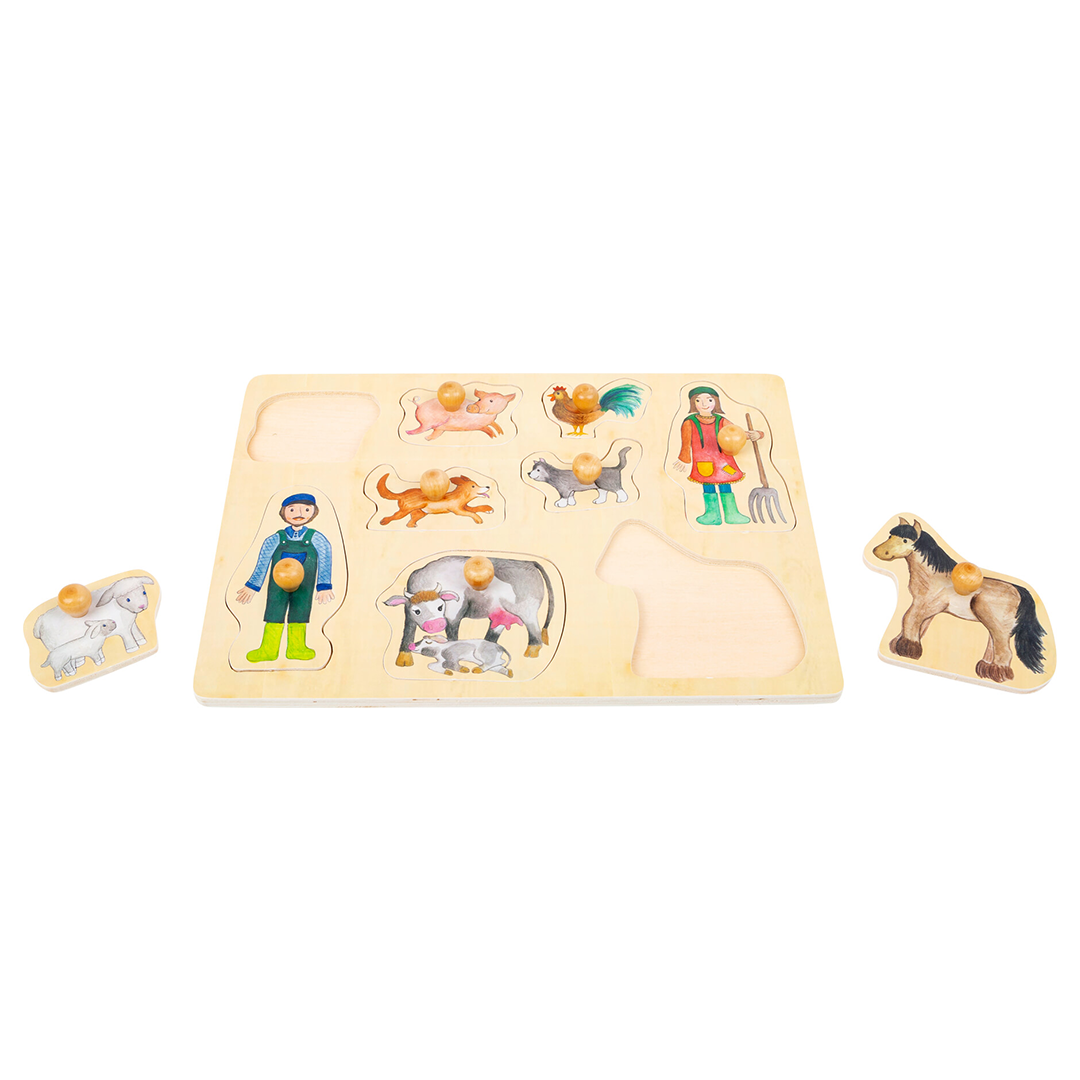 Houten puzzel boerderijdieren - Little Concept