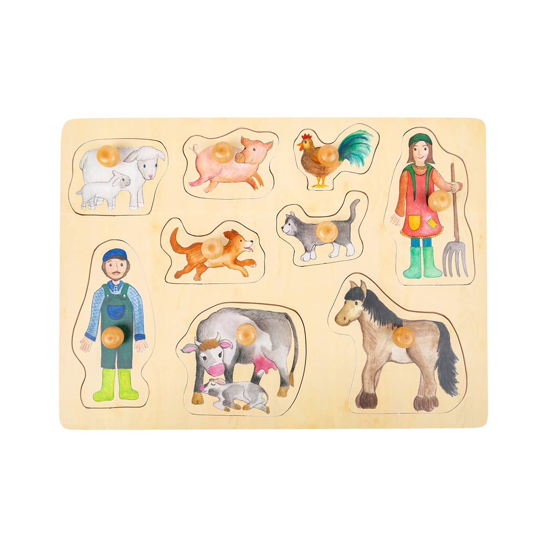 Houten puzzel boerderijdieren - Little Concept