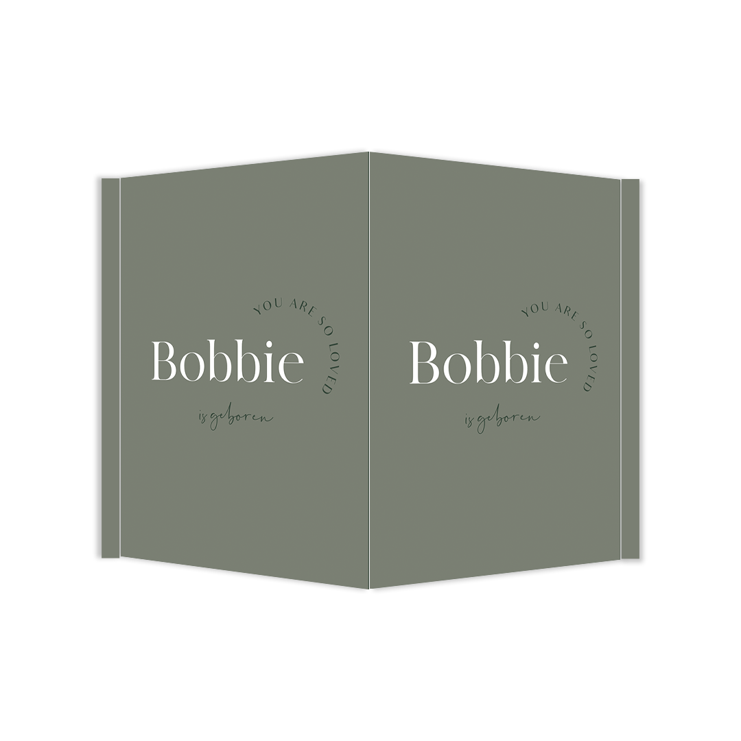 Geboortebord Bobbie met naam - Little Concept
