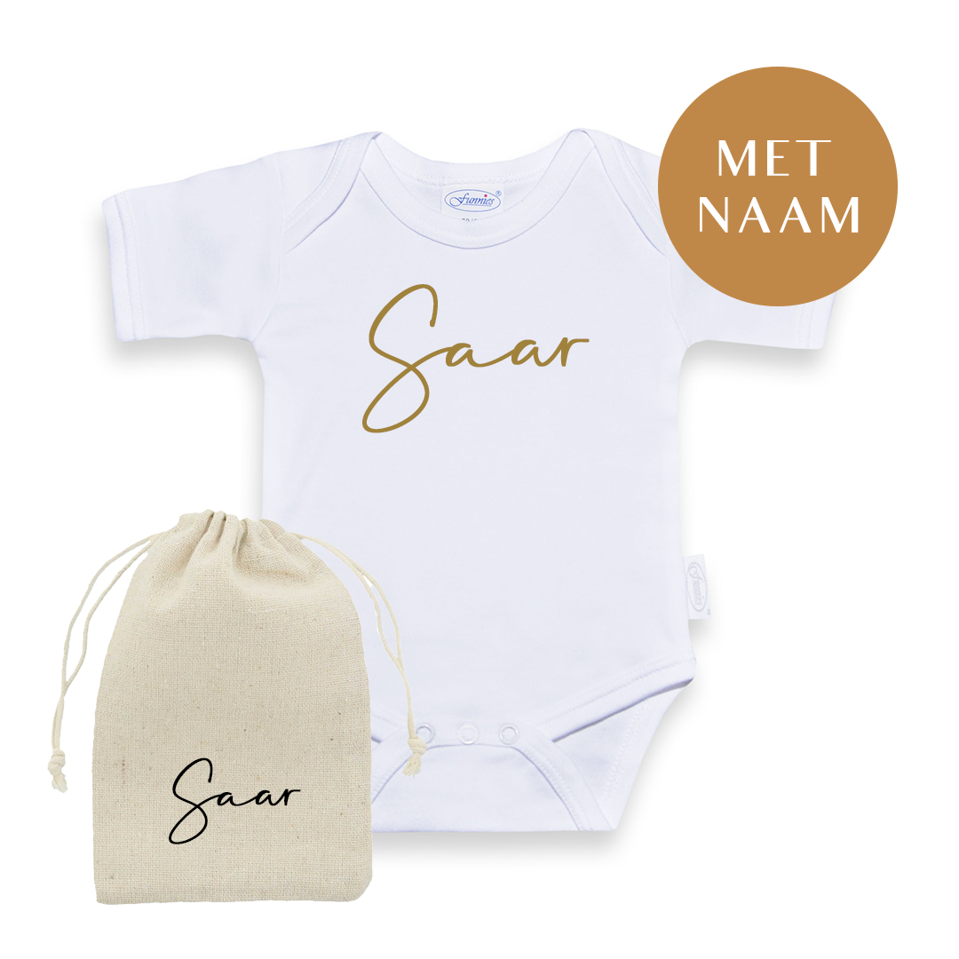 Rompertje wit met naam - Little Concept
