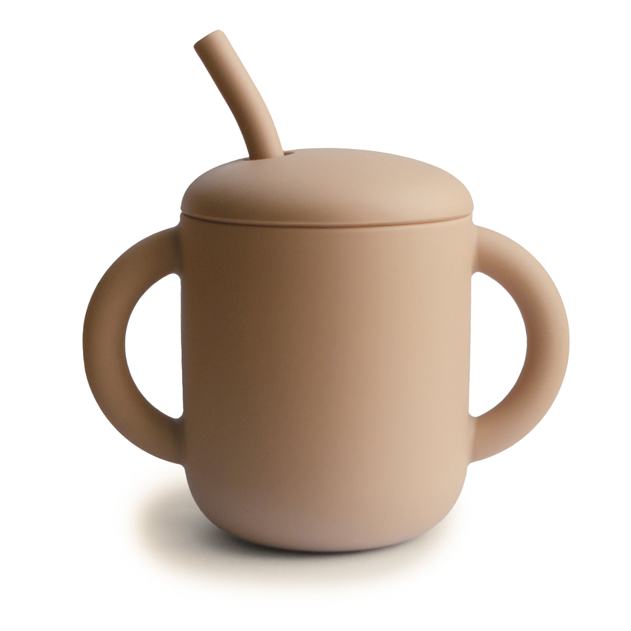 mushie mushi silicone training cup shifting sand bruin beige wit drinkbeker rietje rietjesbeker leren drinken baby peuter handvaten drinkcup straw google bing zoek beker drinkfles natural