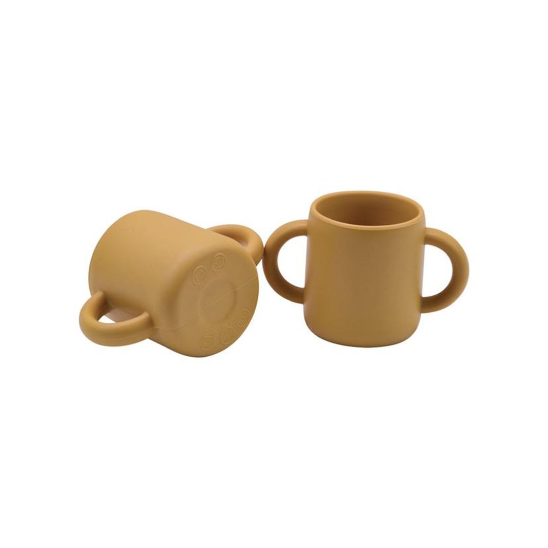 Siliconen drinkbeker okergeel - Little Concept
