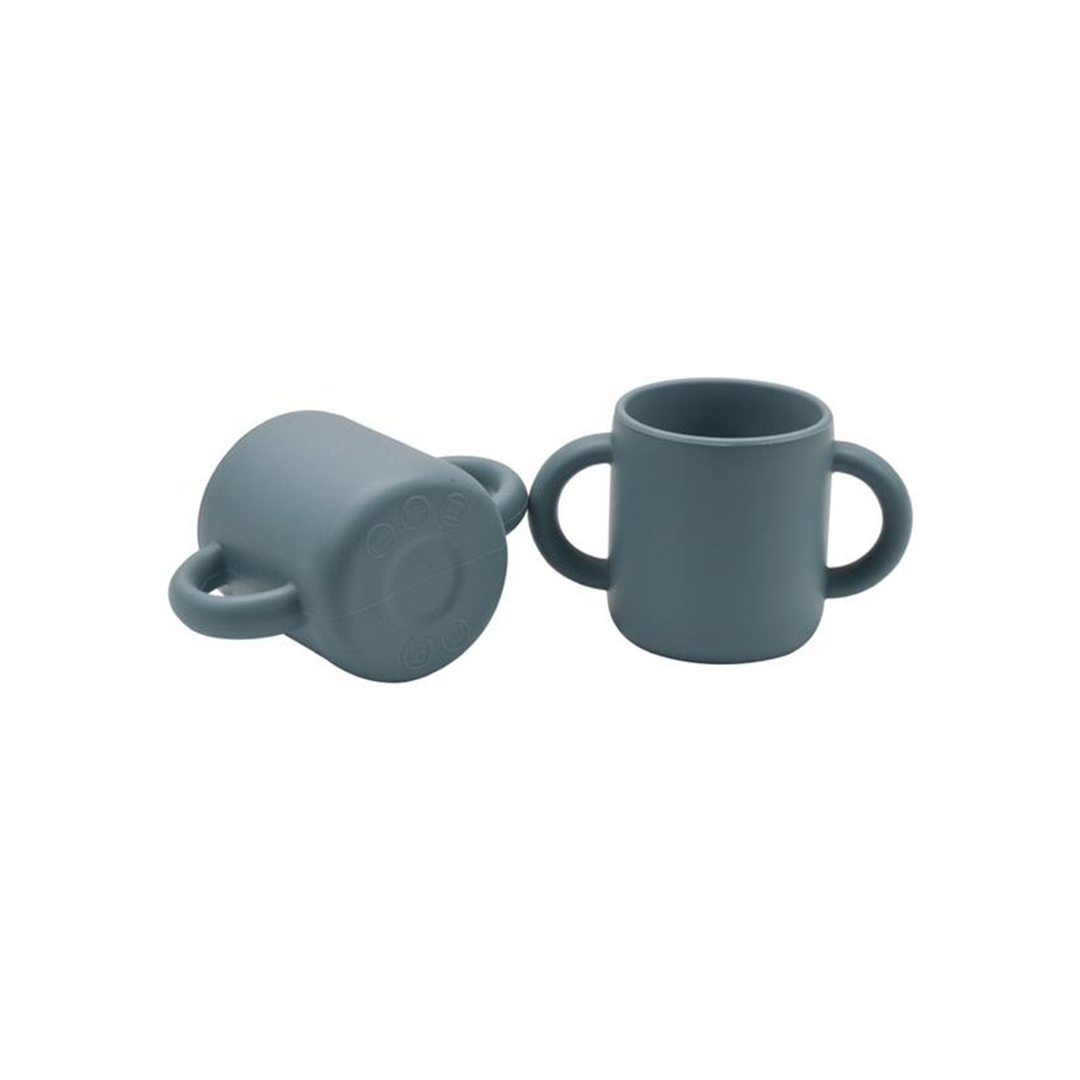 Siliconen drinkbeker petrolblauw - Little Concept