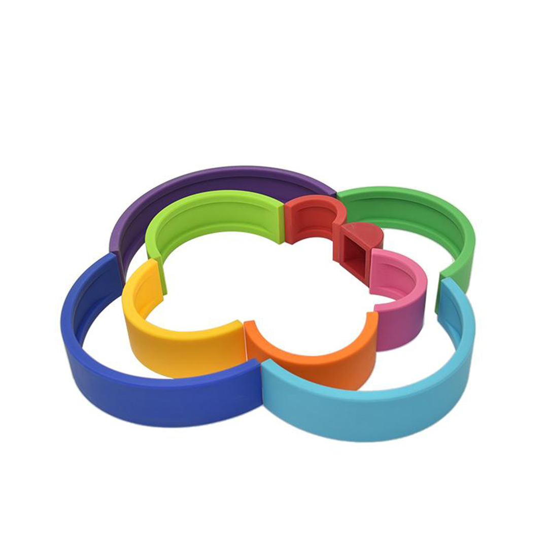 Ted & Fred Siliconen Regenboog Stapeltoren Multicolor