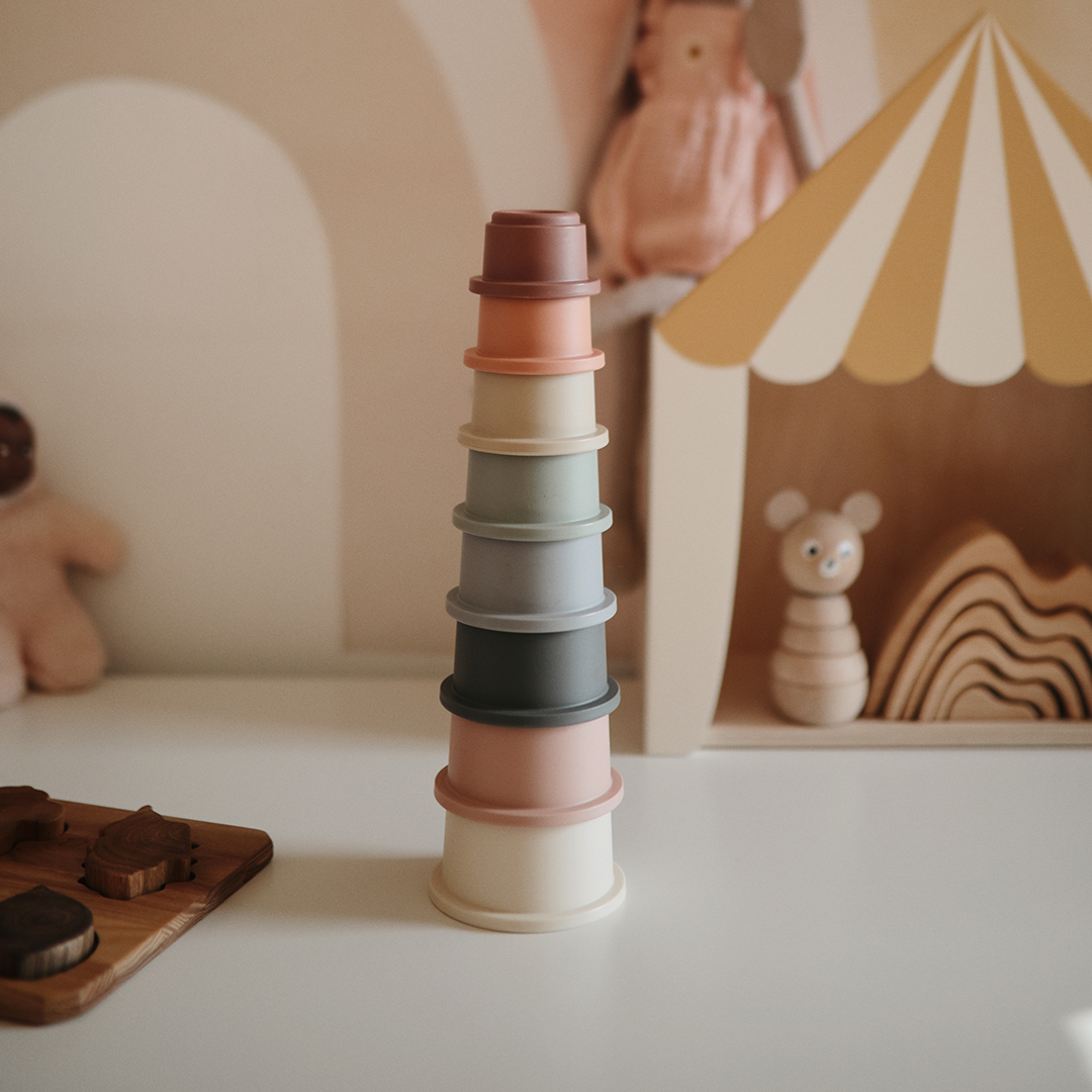 Mushie Stapeltoren Pastel - Little Concept