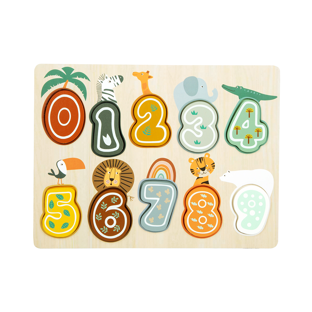 Houten puzzel safari cijfers - Small foot - Little Concept